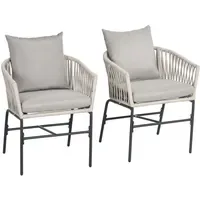 Outsunny Gartenstuhl 2er-Set 57 x 60 x 71 cm