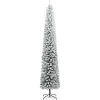 VidaXL Weihnachtsbaum Schlank mit Ständer Beschneit 300 cm PVC