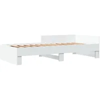 VidaXL Bettgestell Weiß 100x200 cm Holzwerkstoff