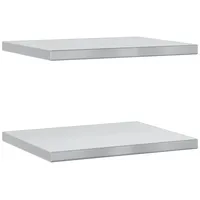 VidaXL Wandregale 2 Stk. 50x40x3 cm Silbern Edelstahl