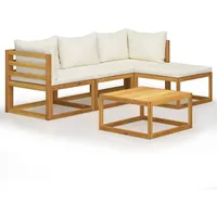 VidaXL 5-tlg. Garten-Lounge-Set mit Kissen Massivholz Akazie