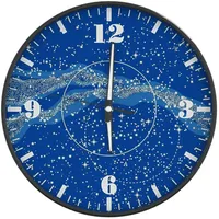 VidaXL Wanduhr mit Leuchtender Skala und Zeiger Blau Ø30
