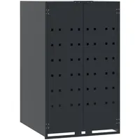VidaXL Mülltonnenbox für 1 Tonne Anthrazit 69x79x117 cm Stahl