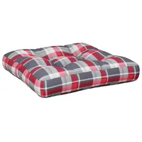 VidaXL Palettenkissen Rot Kariert 58x58x10 cm Stoff