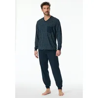 SCHIESSER Herren Schlafanzug Lang-Comfort Nightwear Pyjamaset, Jeansblau_181162, 50