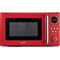 Medion MD15000 Retro Mikrowelle Solo rot 800W 20L