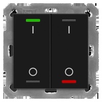 MDT KNX Taster Light 55 2-fach RGBW, Schwarz matt