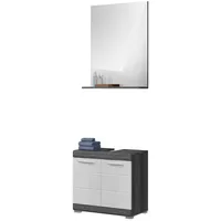 Inn.furn Badmöbel-Set Shawn 2-tlg. Weiß Hochglanz