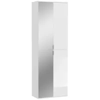 Inn.furn Garderobenschrank weiß Hochglanz 60 x 193 cm, 4-türig