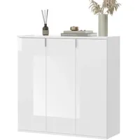 Inn.furn Kommode weiß Hochglanz 91 x 99 cm -