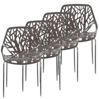 Makika Retro Stuhl Design-Stuhl - CALUNA 4er Set in