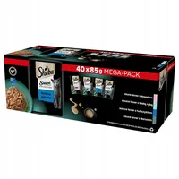 Sheba Sauce Collection Frischhaltebeutel, Nassfutter, für Katzen, 4 Sorten,