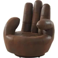Vente-unique Fingersessel drehbar - Microfaser - Vintage Look -