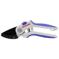 WorkPro WP332012 Amboss-Schere mit Schnitthöhenverstellung, inkl. Gras- und Strauchscherenvorsatz