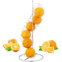 Relaxdays Obstschale Metall Silber 48 cm