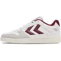 Hummel St. Power Play PL Sneaker, White/Windsor Wine, 43