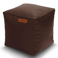 Green Bean Sitzsack-Hocker, Dunkelbraun, Füllung: Styroporkugeln, Quadratisch, 40x40x40 cm,