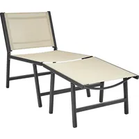 Beliani Gartenstuhl 54 x 70 x 60 cm schwarz/beige