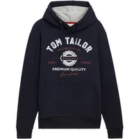 Tom Tailor 1043292 With Print Kapuzenpullover Sky Captain Blue
