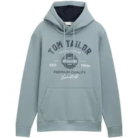 Tom Tailor 1043292 With Print Kapuzenpullover Grey Mint 2XL