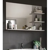 Inn.furn Badspiegel grau, 100 x 69 cm mit Ablage