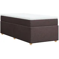 VidaXL Boxspringbett mit Matratze Dunkelbraun 100x200 cm Stoff2107085