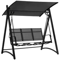 MCombo M MCombo Hollywoodschaukel 3 Sitzer mit Sonnendach, Gartenschaukel