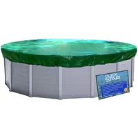 Quick Star Poolabdeckung Grün, Kunststoff, Rund für Pools bis
