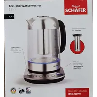 LENTZ Electric Kettles Schäffer Tee und Wasserkocher mit Teesieb