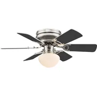 GLOBO Deckenventilator dimmbar mit Fernbedienung Wohnzimmerlampe Vor-Rücklauf Schlafzimmerlampe, 3