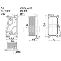 Mahle CLC235000P Ölkühler Motoröl