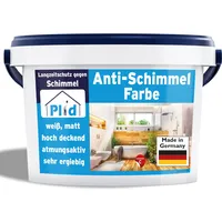 Plid Wandfarbe Anti Schimmel Renovierfarbe Weiß matt 5 l
