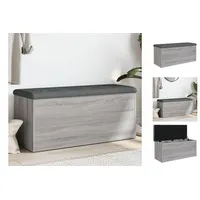 VidaXL Sitzbank mit Stauraum Grau Sonoma 102x42x45 cm Holzwerkstoff