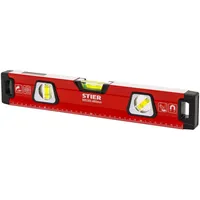 Stier Premium Wasserwaage mit Magnet und drei Libellen 400