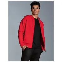 TRIGEMA Sweatjacke »TRIGEMA Sweatjacke mit Kapuze«, rot