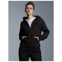 TRIGEMA Sweatjacke »TRIGEMA Sweatjacke mit Kapuze«, schwarz