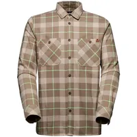 Mammut Alvra Langarmhemd - Dark Sand / Neo Lime