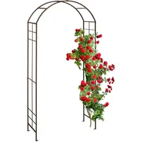 Relaxdays Rosenbogen, Metall, Torbogen Garten, HxBxT: 224 x 110