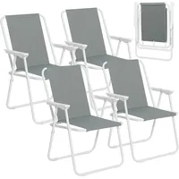 Woltu Klappstuhl Gartenstuhl 4er-Set, Klappbarer Kunststoff-Stuhl, Campingstuhl Faltbar für
