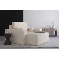 E-meubles Elegante und bequeme Chaiselongue aus Bouclé für Wohnzimmer,