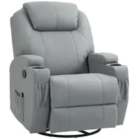 Homcom Relaxsessel mit Massagefunktion Fernsehsessel mit Liegefunktion, Wippfunktion, Drehbar