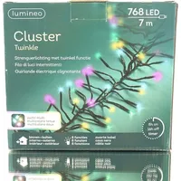 Lumineo LED Lichterkette Cluster Twinkle Bunt 8 Funktionen 768