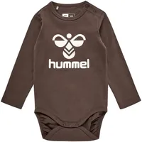 Hummel Hmlflips langarm Baby-Body 8026 - chocolate brown 68