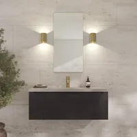 Loevschall Refine Wandspiegel Gold mit Rahmen | 45x90 cm