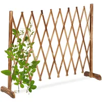 Relaxdays Rankgitter Holz, ausziehbar bis 275 cm, Rankhilfe Kletterpflanzen,