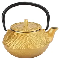  300ml Gold Gusseisen Teekessel mit Edelstahl Teesieb, Asiatischer Stil