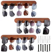 Kurtzy 3er Pack Brillenhalter Wand Hänge Organizer aus Holz