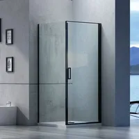 Bernstein Duschkabine Eckdusche EX416S mit schwarzem Rahmen mit Nano