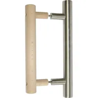 Sentiotec Saunatürgriff LA 20mm Set Holz innen, Edelstahl außen