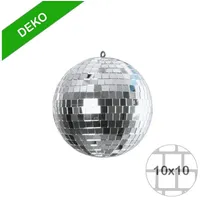 Satisfire Spiegelkugel 15cm silber Discokugel Mirrorball Party Disko Deko